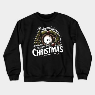 Whimsical Christmas Halfling Door - Fantasy Christmas Crewneck Sweatshirt